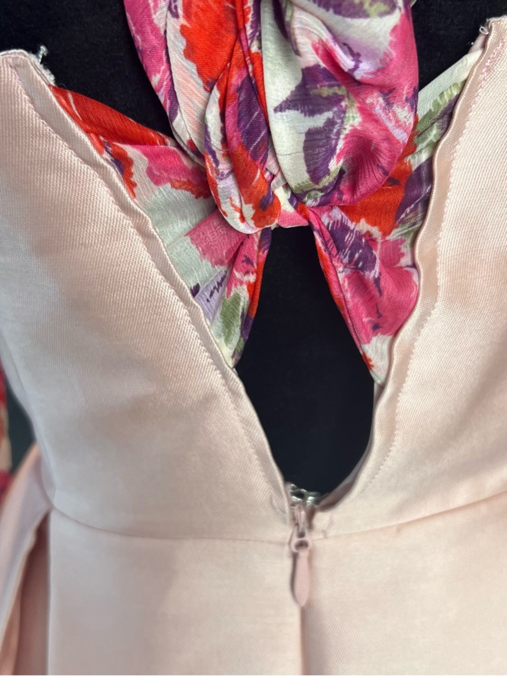 Parker Strapless Blush Pink High-Low Satin Dress - Picture 11 of 16